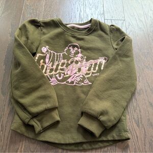 True religion sweater girls size small green pink winter fall